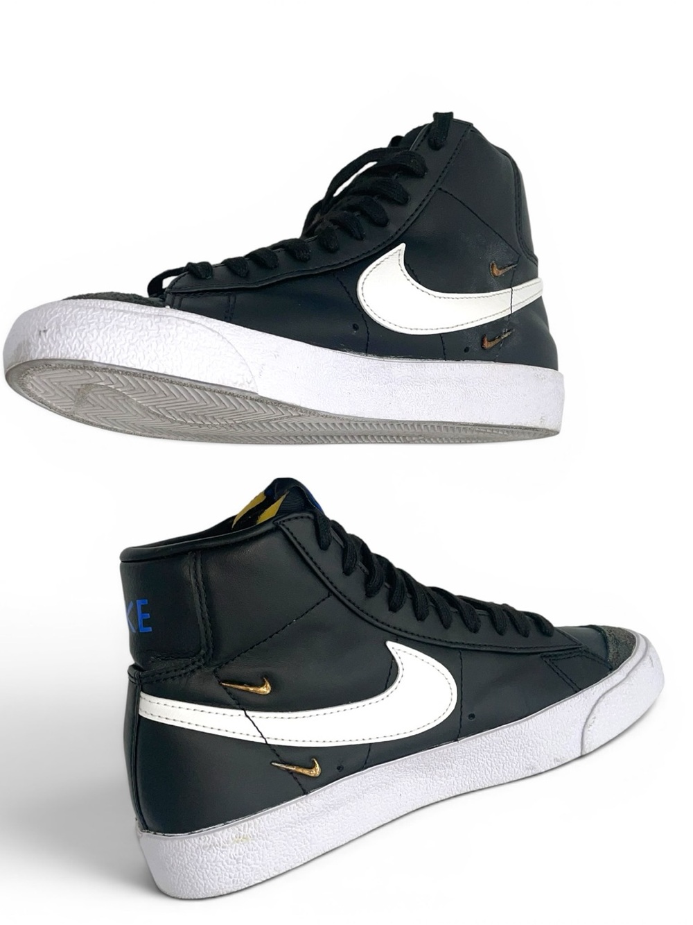 Nike Blazer Mid 77 Womens Size 7 Black White High Top Sneakers - Picture 7 of 10